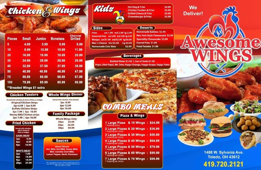 Awesome Wings Menu image 2